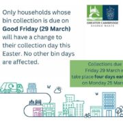 Good Friday bin day change graphic